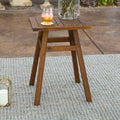 Dark Brown Acacia Wood Outdoor Side Table L549