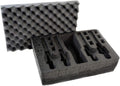 Pistol & Magazine Storage Foam Insert for Pelican P-1500 Case, 2 Piece Set Pre-Cut Polyethylene Foam Base Insert and Lid Liner K830