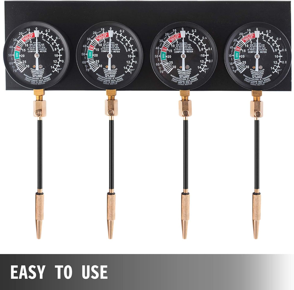 Fuel Vacuum Carburetor Synchronizer Gauge Set with Rubber Hose Pack of 2 G746427