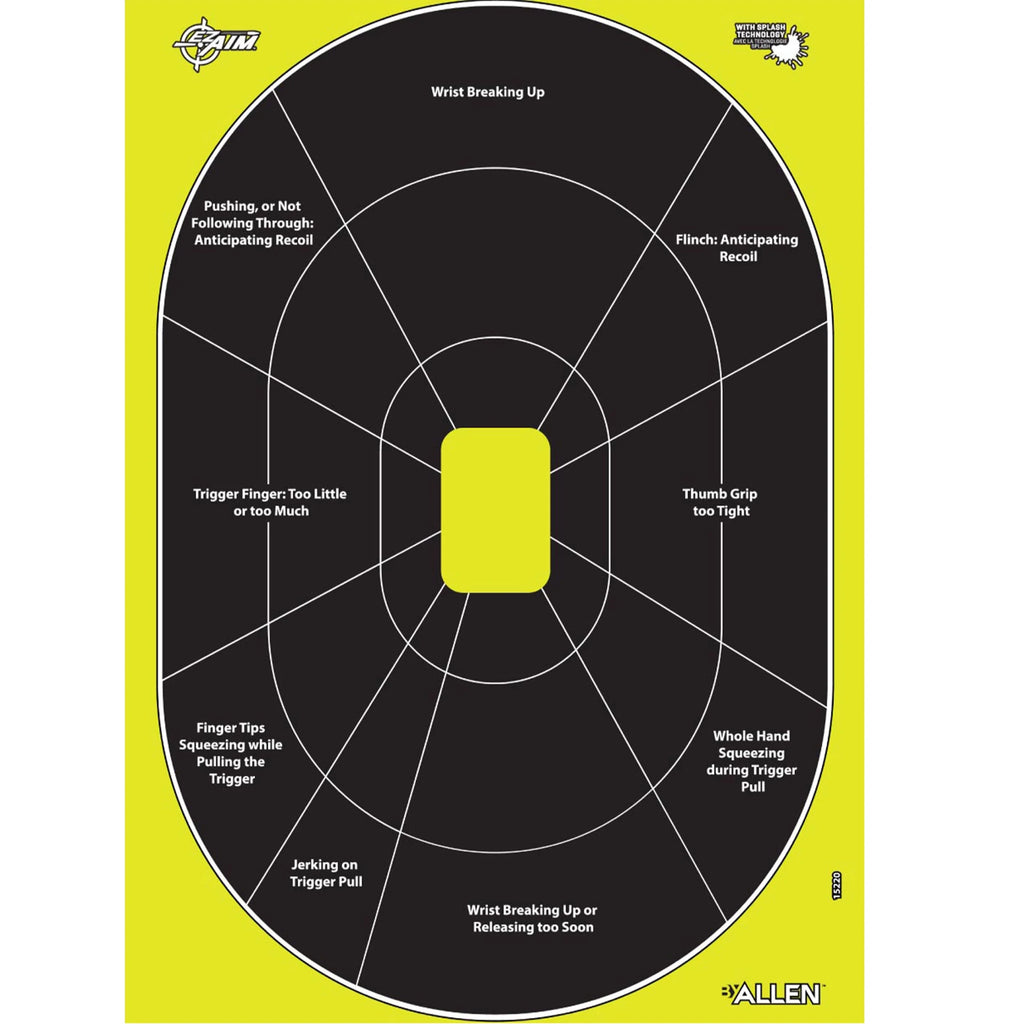 Splash Firearm Shooting Targets, 100-Pack, Black Q331