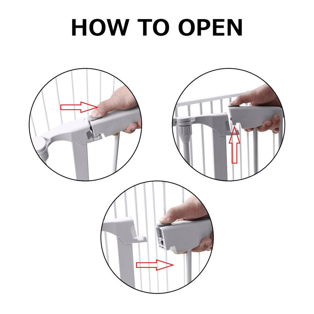 White 6 Panel Metal Playpen Barrier Z996532
