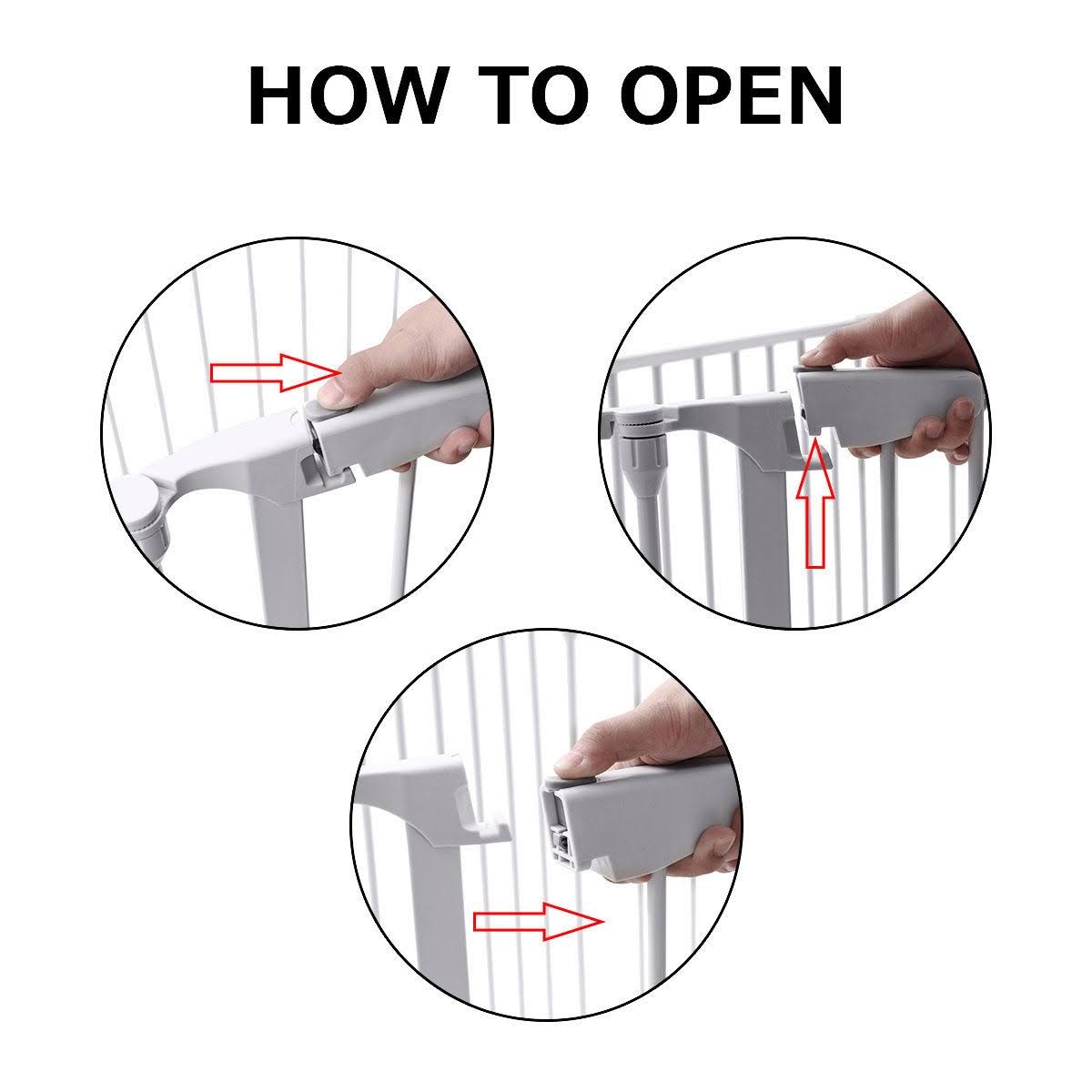 White 6 Panel Metal Playpen Barrier Z996532