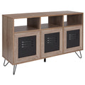 44"W 3 Shelf Storage Cabinet with Metal Doors O9533