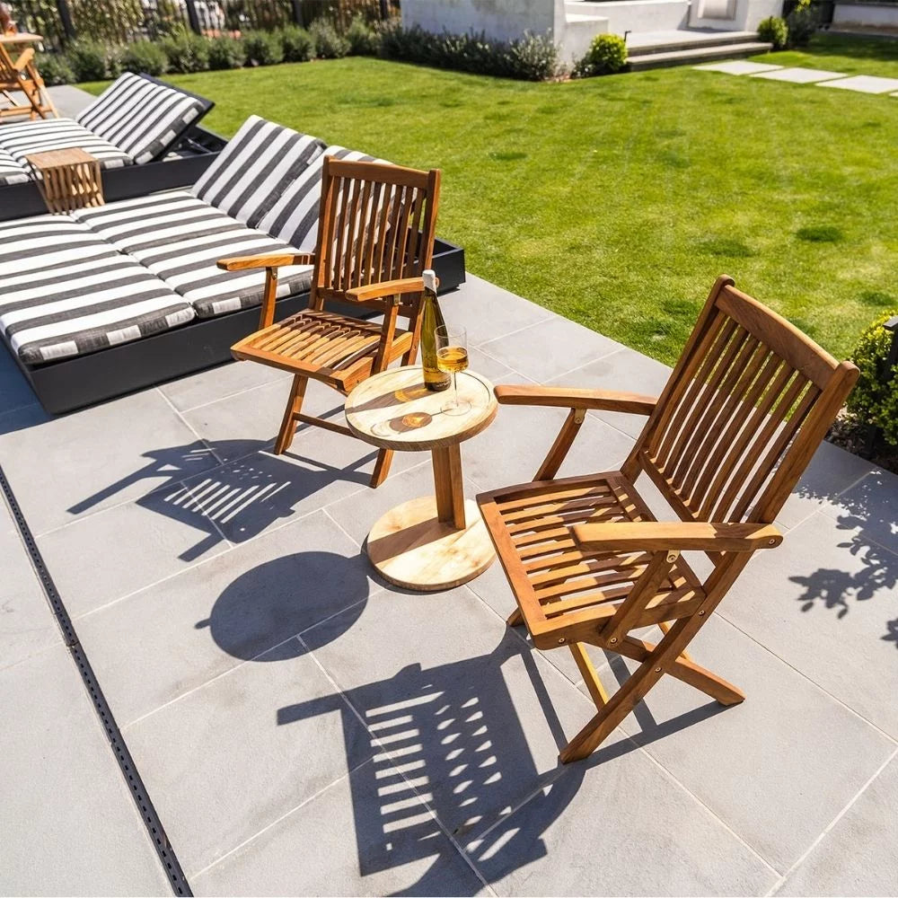 Brown Folding Chair with Arm Rests M44856