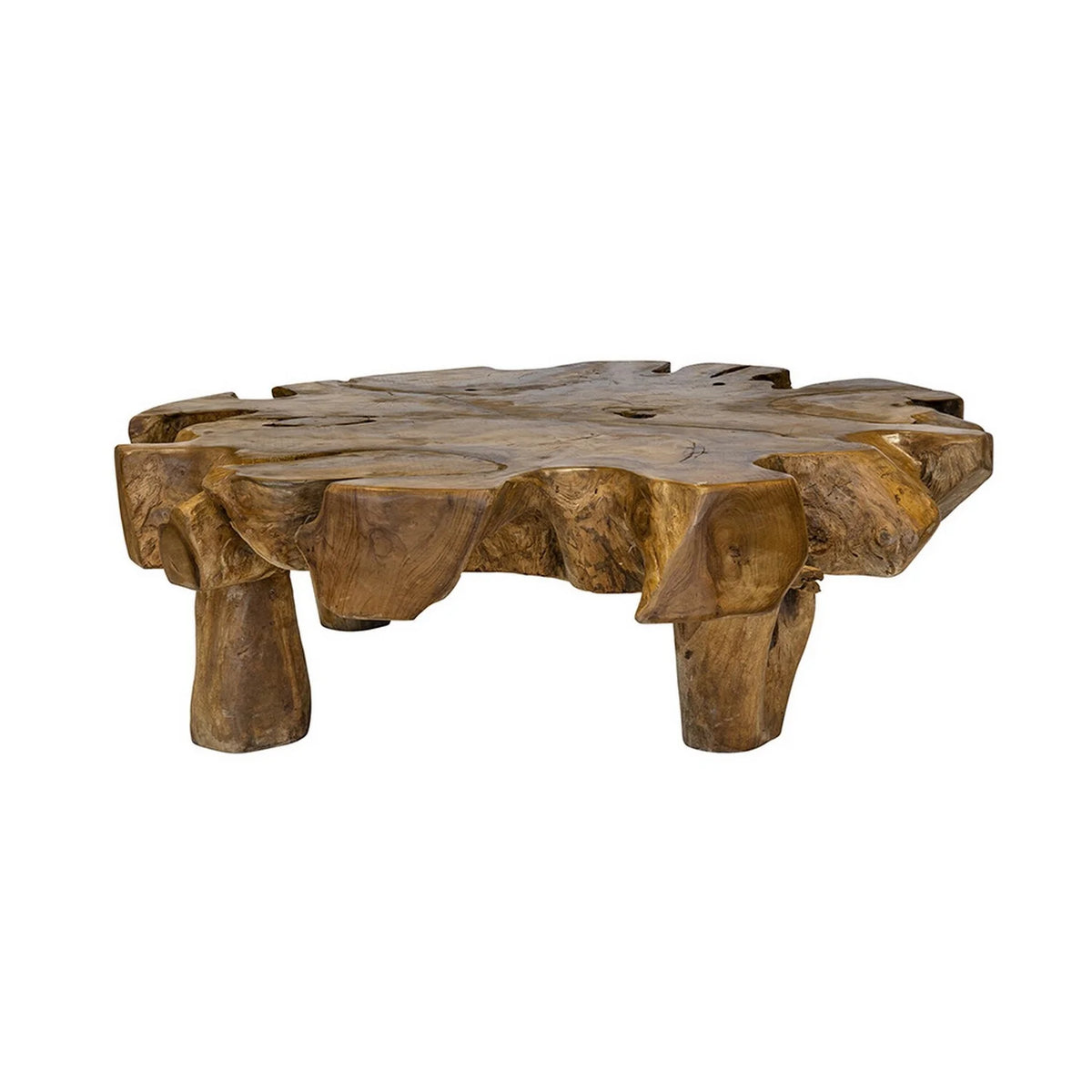 Natural Brown Teak Root Coffee Table K496519