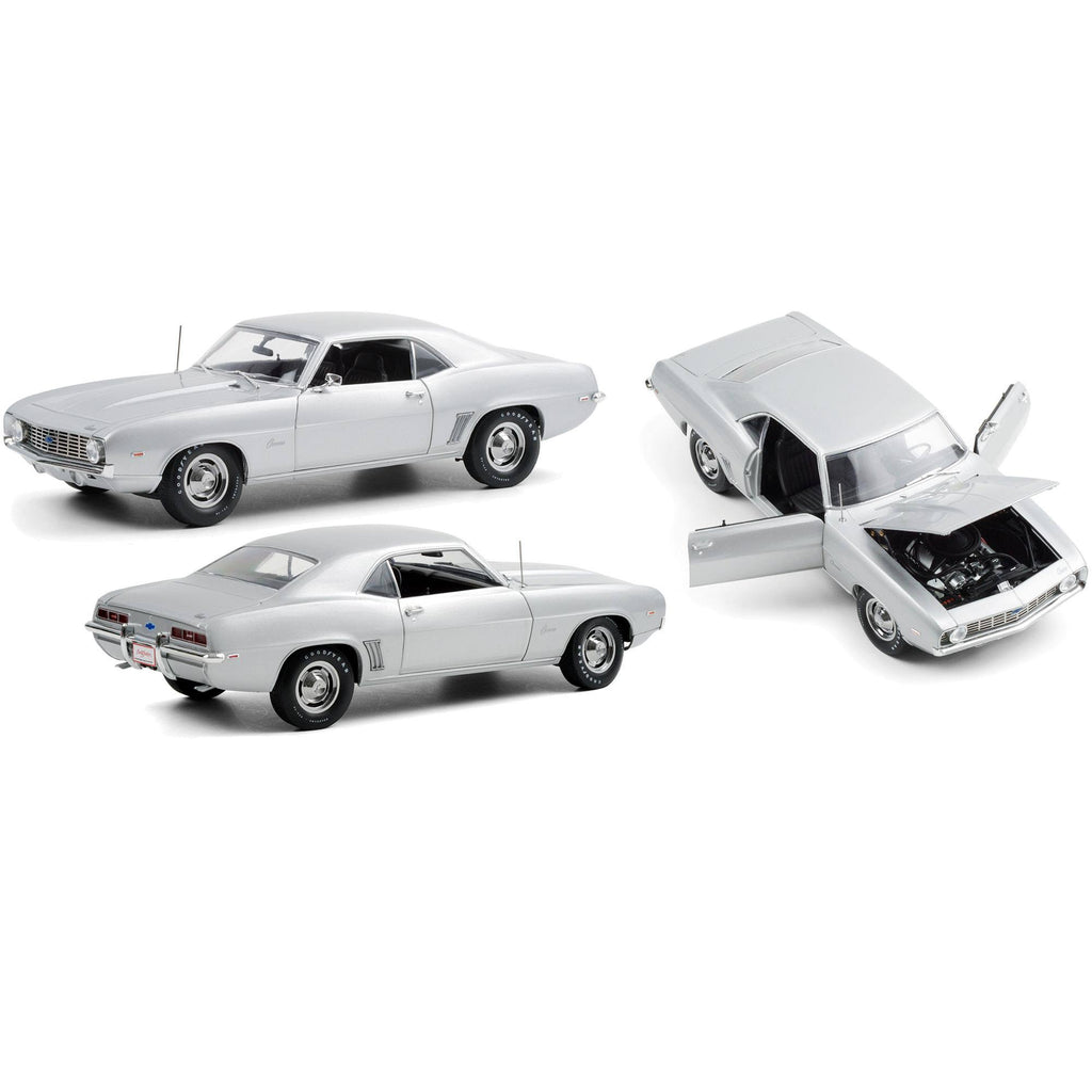 1969 Chevrolet Camaro ZL1 Coupe Silver 1/18 Diecast Model Car V32586