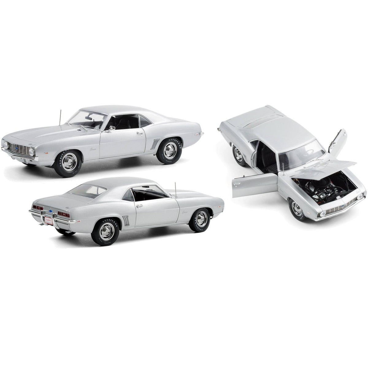 1969 Chevrolet Camaro ZL1 Coupe Silver 1/18 Diecast Model Car V32586