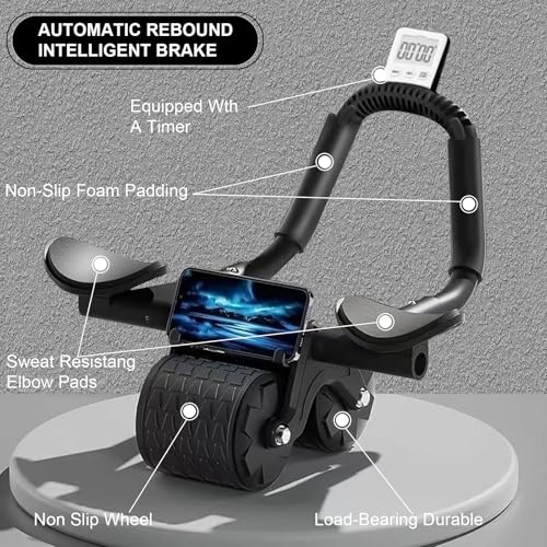 Ab Roller Wheel with Knee Mat & Timer S181