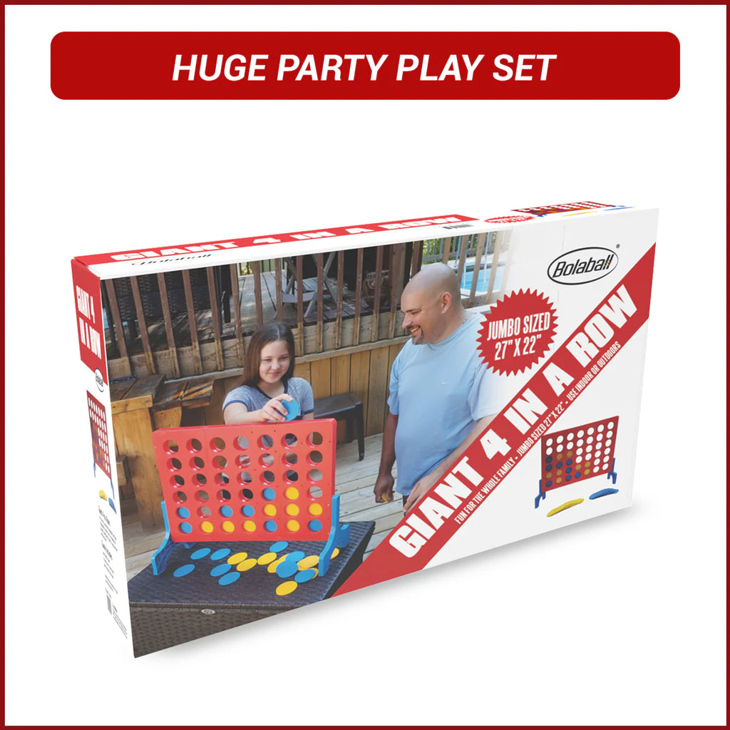 Giant 4 in-A-Row Outdoor Yard Game with Carrying Case R235534