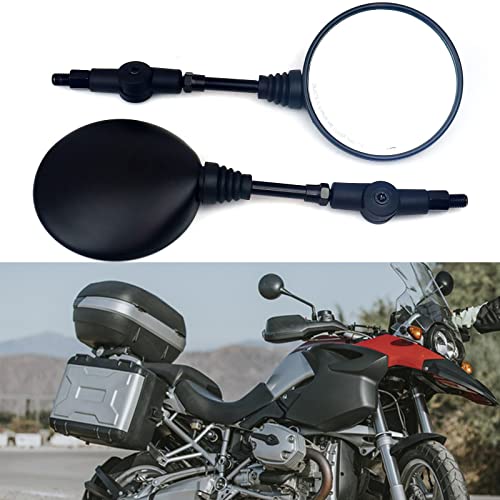 10mm Motorcycle Folding Round Rearview Mirrors S662