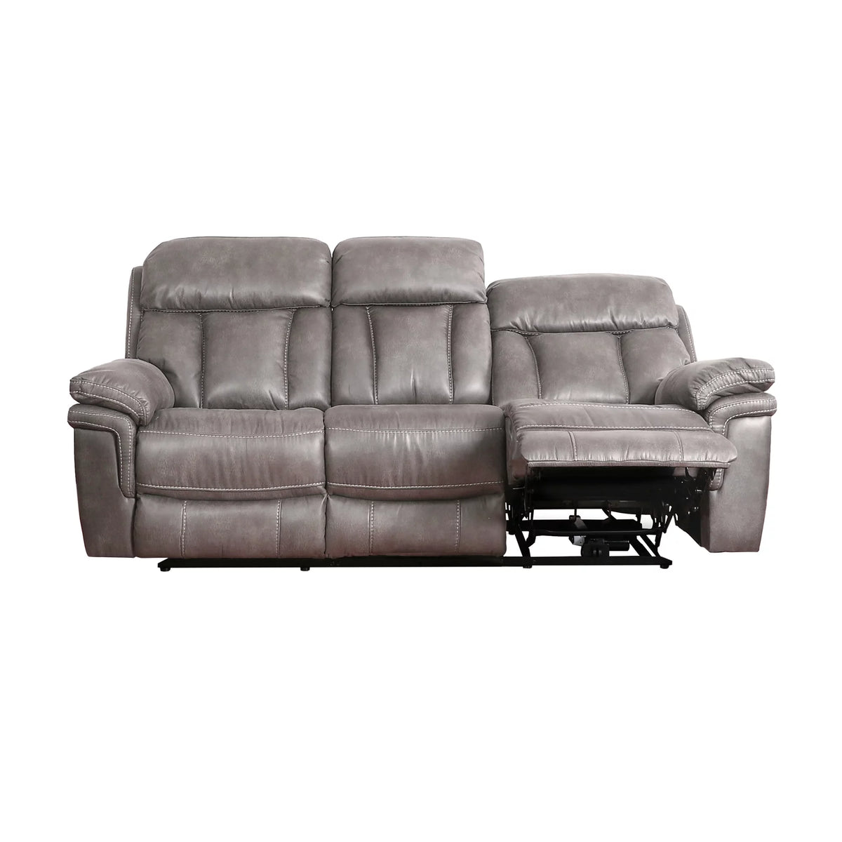 Gunmetal Fabric Power Reclining Sofa V328