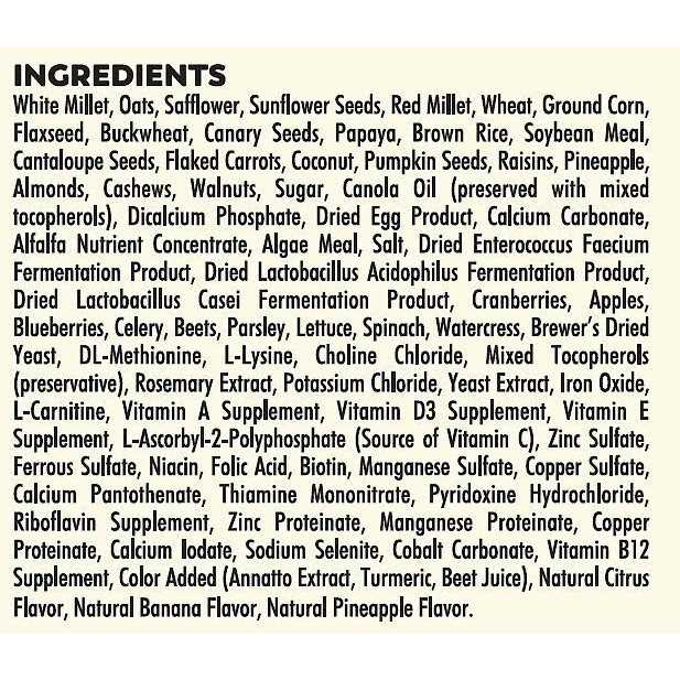 Sunburst Gourmet Blend Cockatiel Food B1286