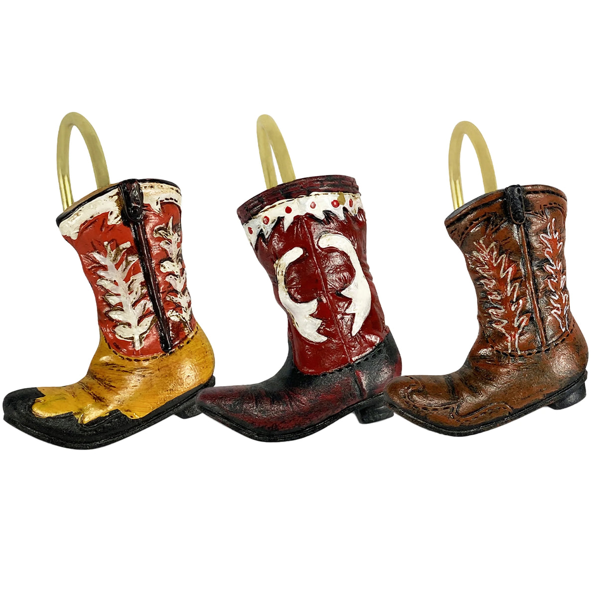 Cowboy Boot Shower Curtain Hooks X8603