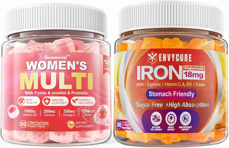 Sugar-Free Womens Multivitamin Gummies & 2 Pack Sugar Free Iron Gummies 18mg K36874