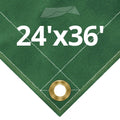 12 oz Green Canvas Tarps 24' x 36' V92132