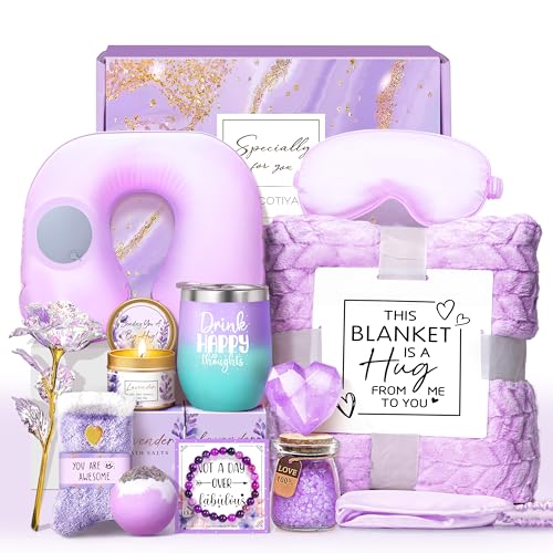 Ocean Relaxing Spa Gift Basket Care Package with Blanket L139013
