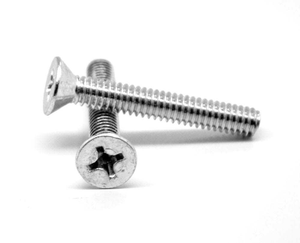M2 x 0.40 x 5 mm Coarse Thread Machine Screw Phillips Flat Head Low Carbon Steel Zinc Plated N1640
