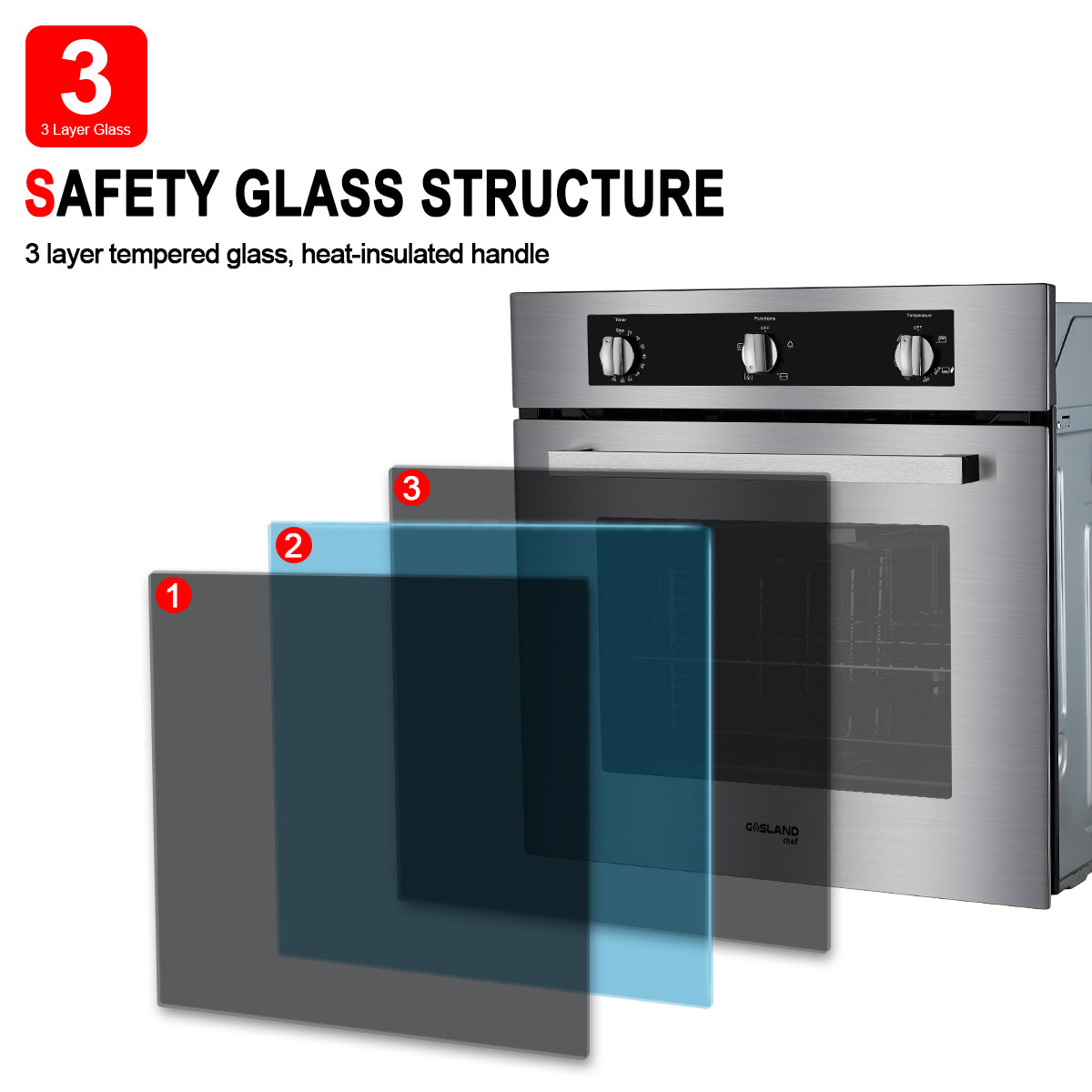 24" Built-in Natural Gas Convection Oven with Rotisserie, Stainless Steel S26286