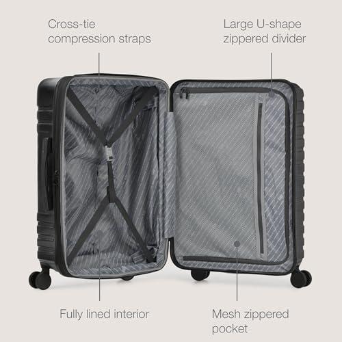 Teal Polycarbonate Hardside Travel Suitcase Luggage with 8 Spinner Wheels, Aluminum Handle, Carry-on 22-Inch S427729