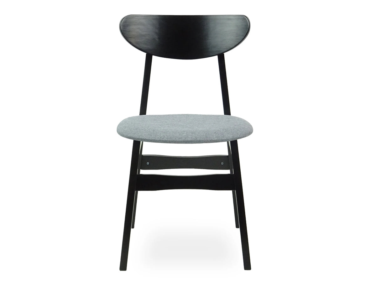 Set of 5 Solid Wood Dining Table and 4 Side Chairs with Padded Seat, Espresso Y26141