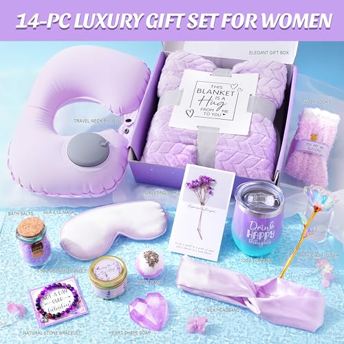 Ocean Relaxing Spa Gift Basket Care Package with Blanket L139013
