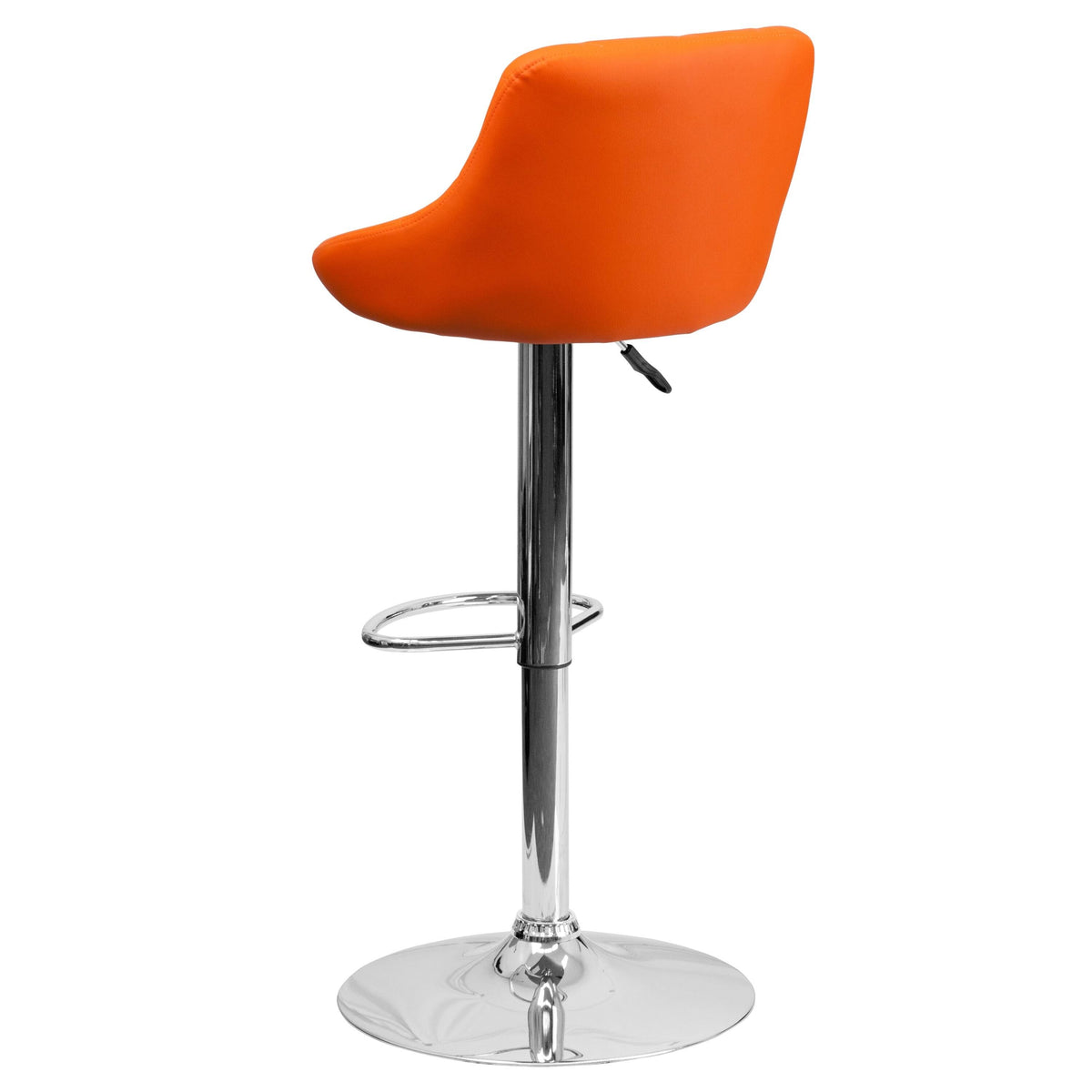 Green Adjustable Height Vinyl Barstool with Chrome Base H508