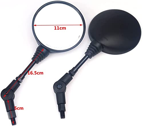 10mm Motorcycle Folding Round Rearview Mirrors S662