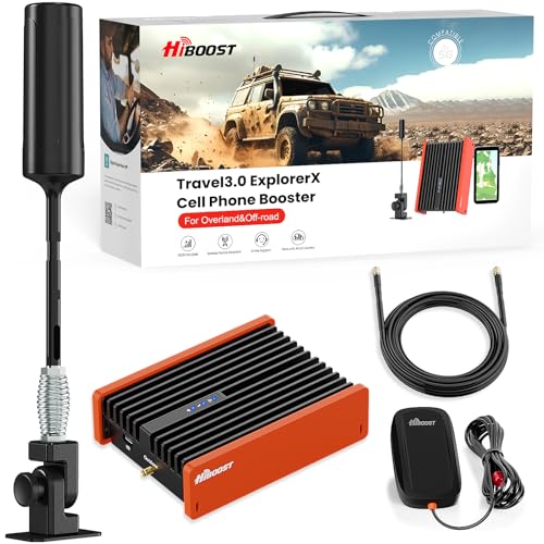 High Power Truck Cell Phone Signal Booster Kit with Omni-Directional Antenna W4294