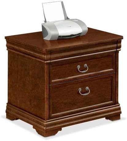 Two Drawer Lateral File Cabinet with Deep Walnut Finish J6054