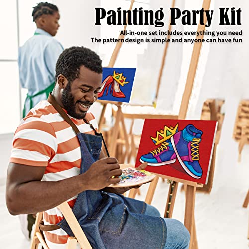 2 Pack Pre Drawn Canvas Painting Kit 8x10 H505