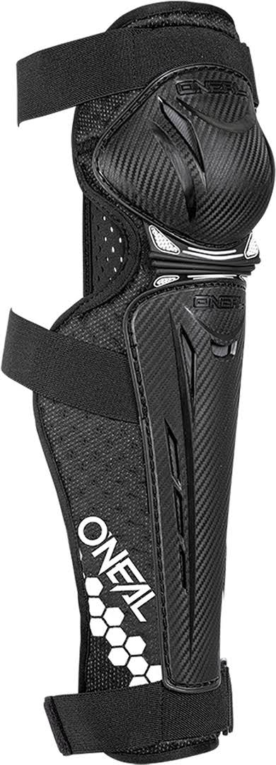 Black-White Carbon Look Knee Protectors, Size M O764