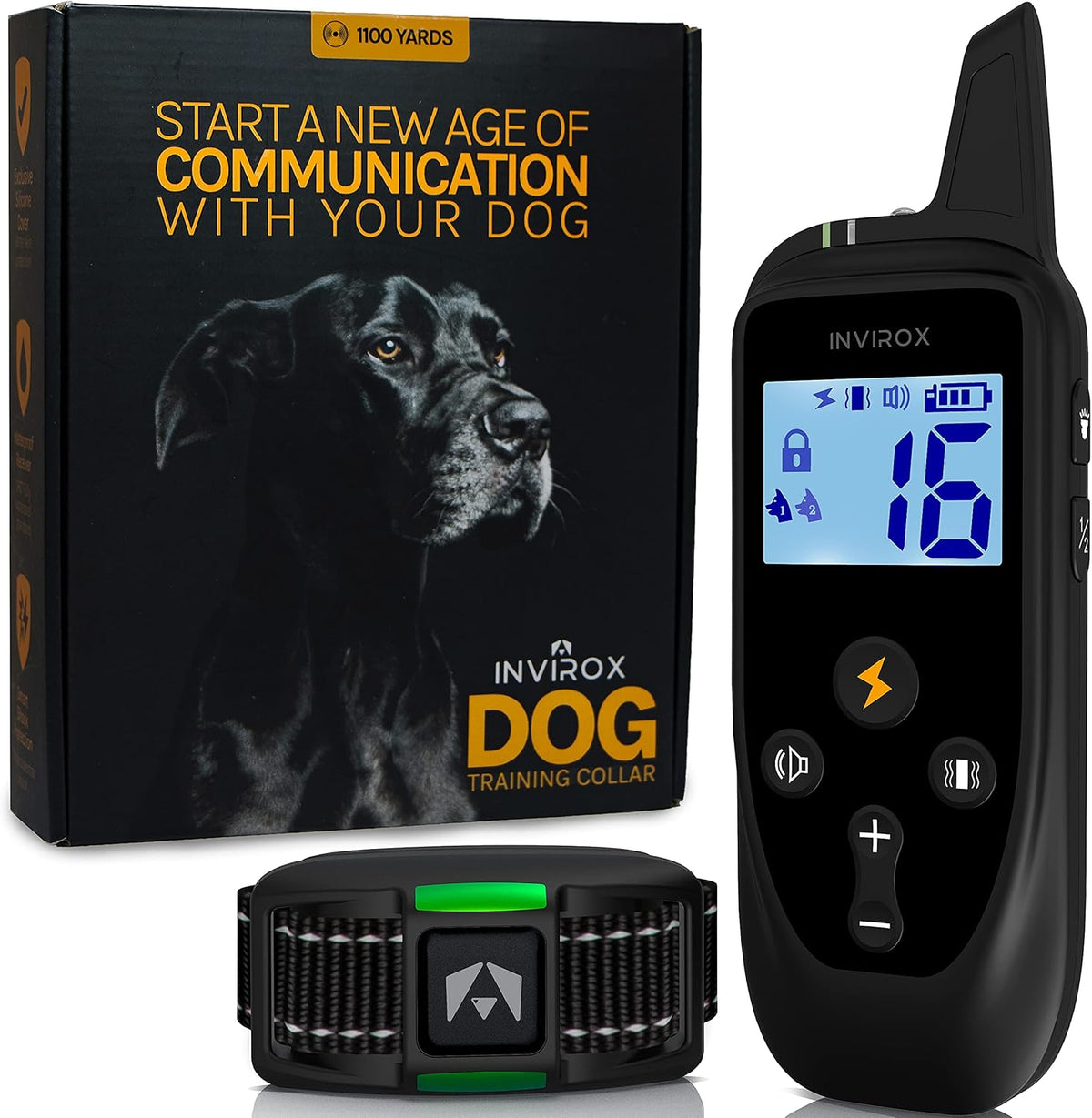 Black Rechargeable Dog Training Collar Pack of 2 M5648