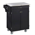 Black Stainless Steel Top Kitchen Cart U25024
