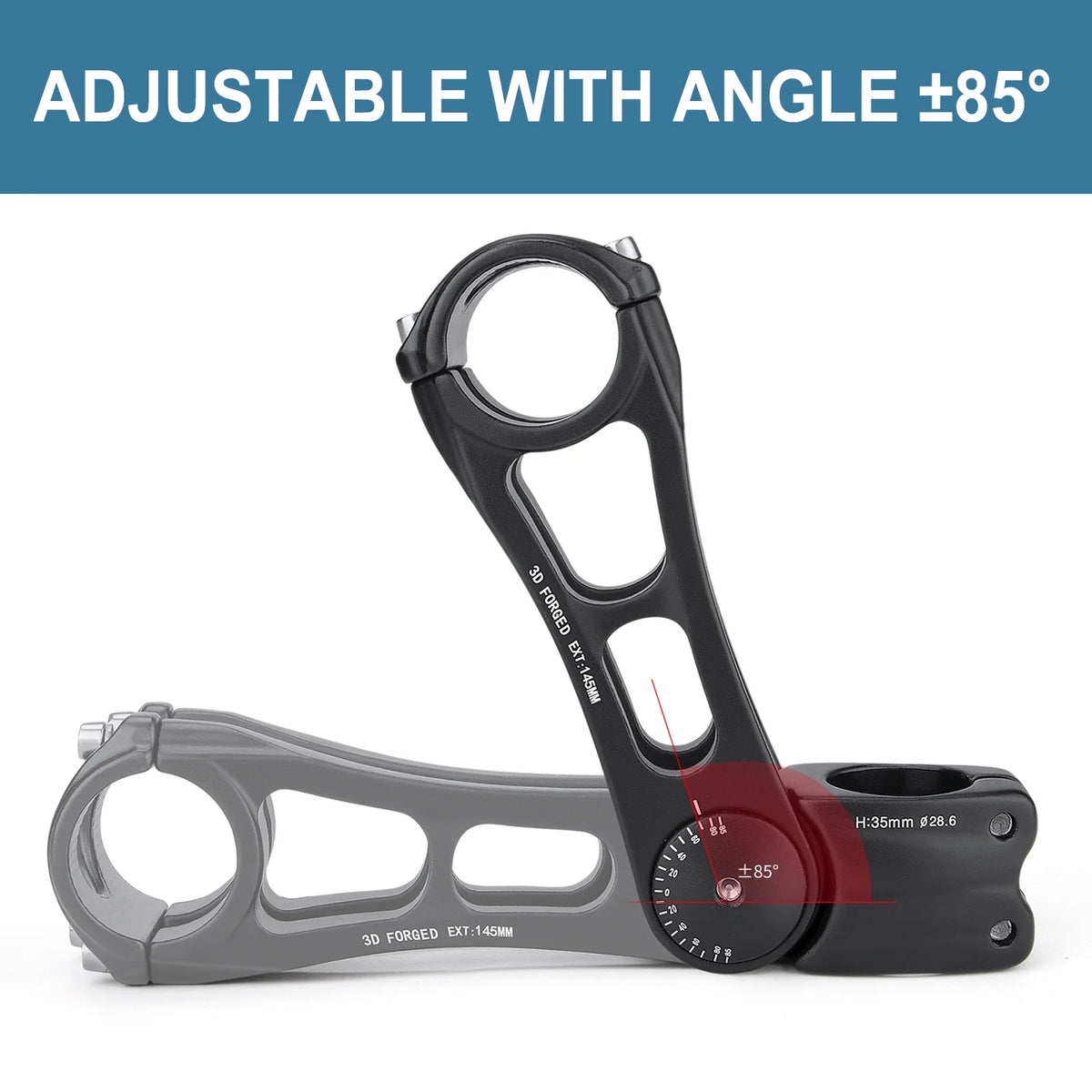 Adjustable 31.8mm Aluminium Alloy MTB Handlebar Stem E337