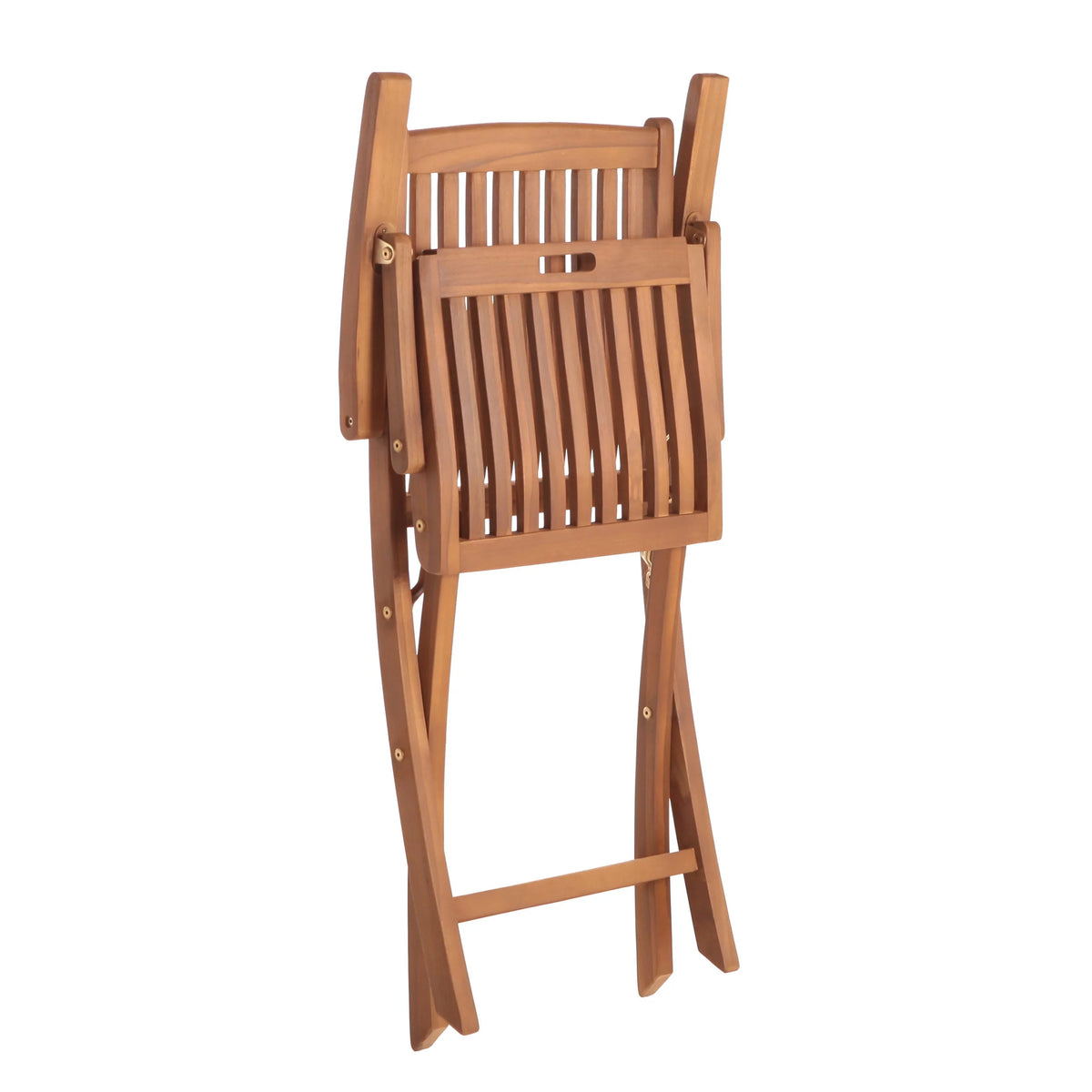 Brown Folding Chair with Arm Rests M44856