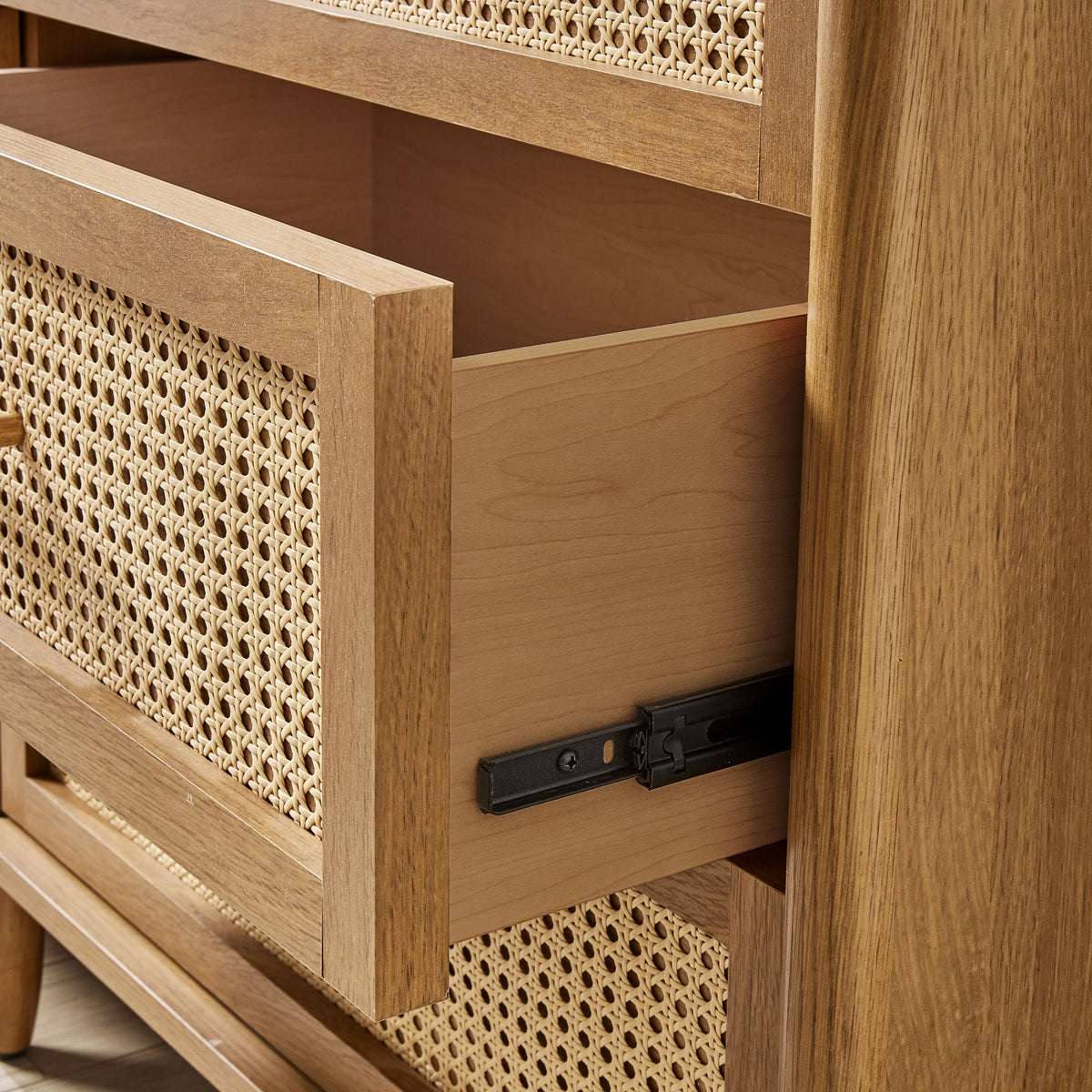 6 Drawer Dresser, Light Honey Finish U5738