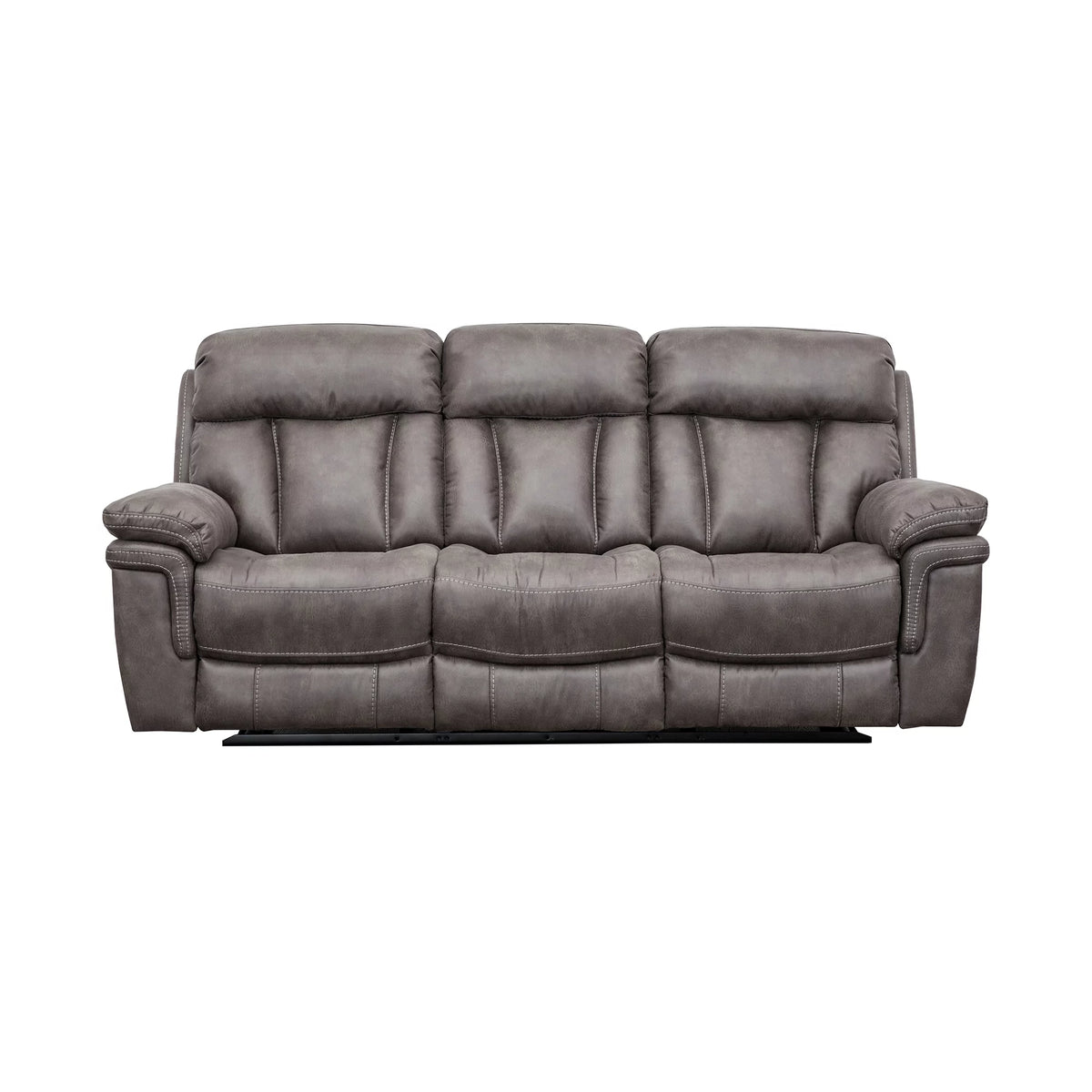 Gunmetal Fabric Power Reclining Sofa V328
