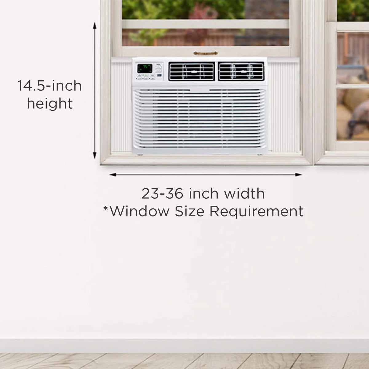 8000 BTU Smart Window Air Conditioner with Remote, White A389350