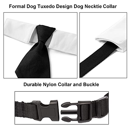 Black Adjustable Dog Collar with Bow Tie O16511