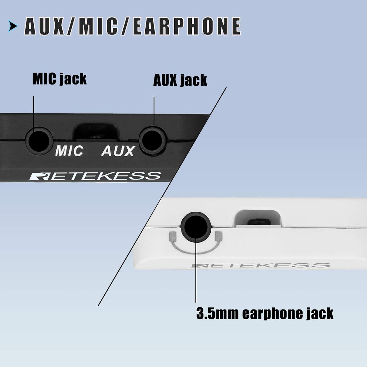 Wireless Tour Guide System with Magnetic Charging, 328ft Long Range, AUX MIC Dual Input I471