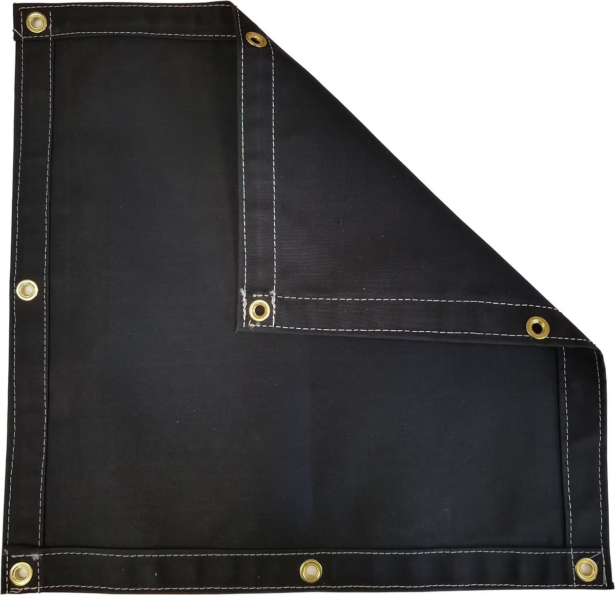 Black Polyester Canvas Tarp 8 Ft. X 18 Ft. 14.5 Oz. V60691