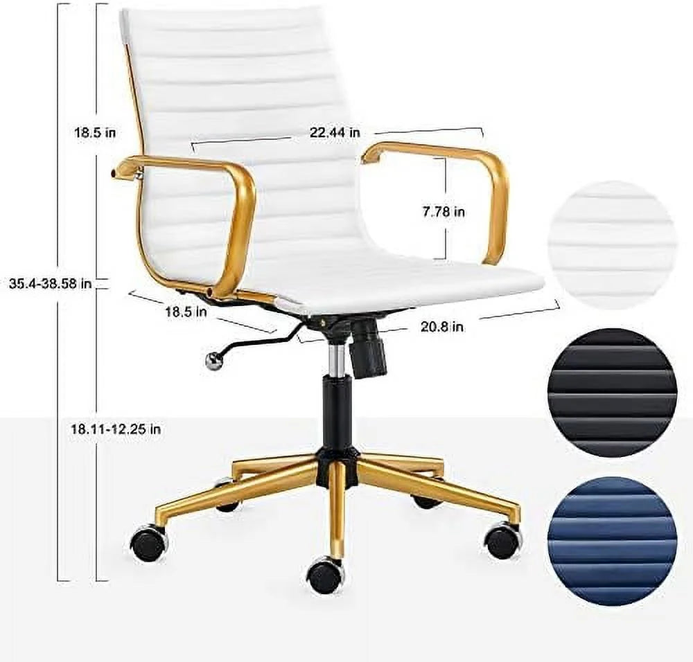 Terracotta Adjustable Swivel Office Chair with Armrest T756250