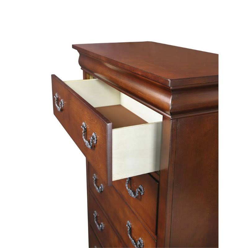 5 Drawer Chest in Brown Cherry D16176