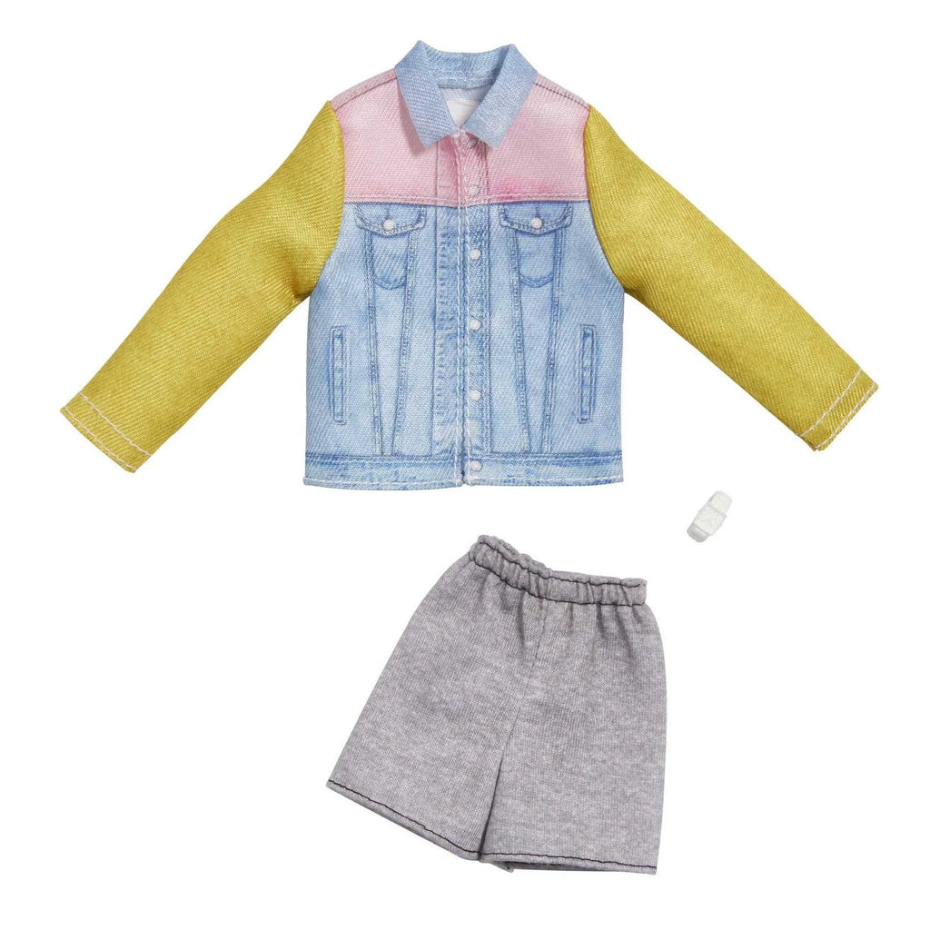 Barbie Fashion Pack Sporty Sleeves Shorts Long Sleeve Denim Jacket O932