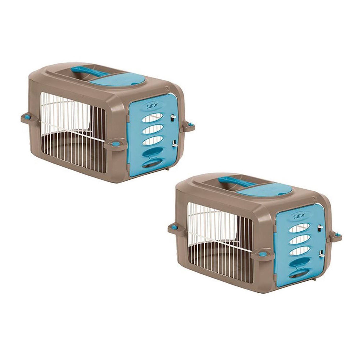 Small Pet Travel Carrier with Food Trays (2 Pack) L8632