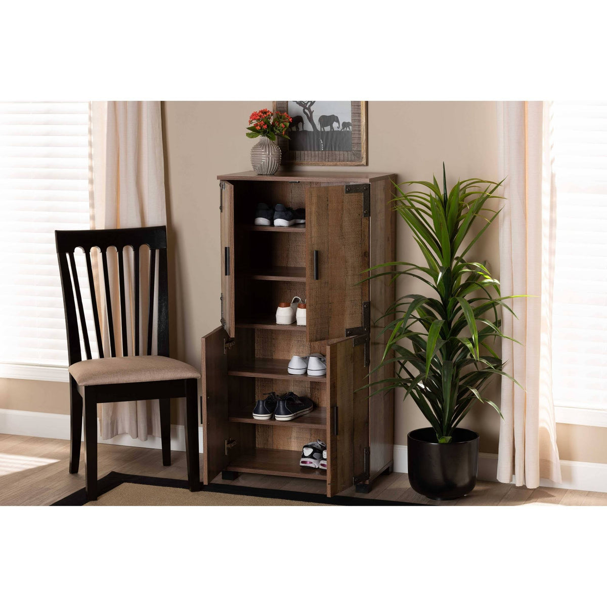 4-Door Wood Shoe Cabinet U789