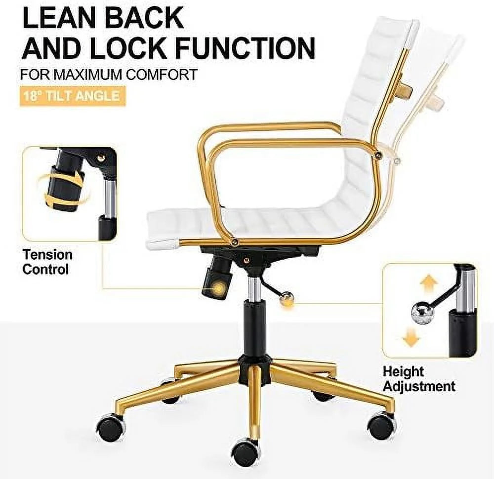 Terracotta Adjustable Swivel Office Chair with Armrest T756250