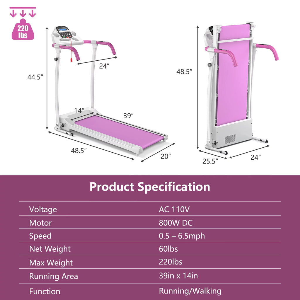 800W Folding Electric Treadmill O37250