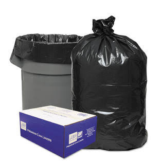Black 16gal 2-Ply Low-Density Can Liners, 500/Carton X283