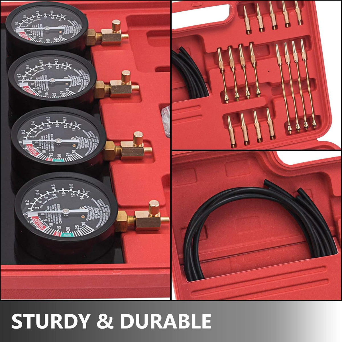 Fuel Vacuum Carburetor Synchronizer Gauge Set with Rubber Hose Pack of 2 G746427